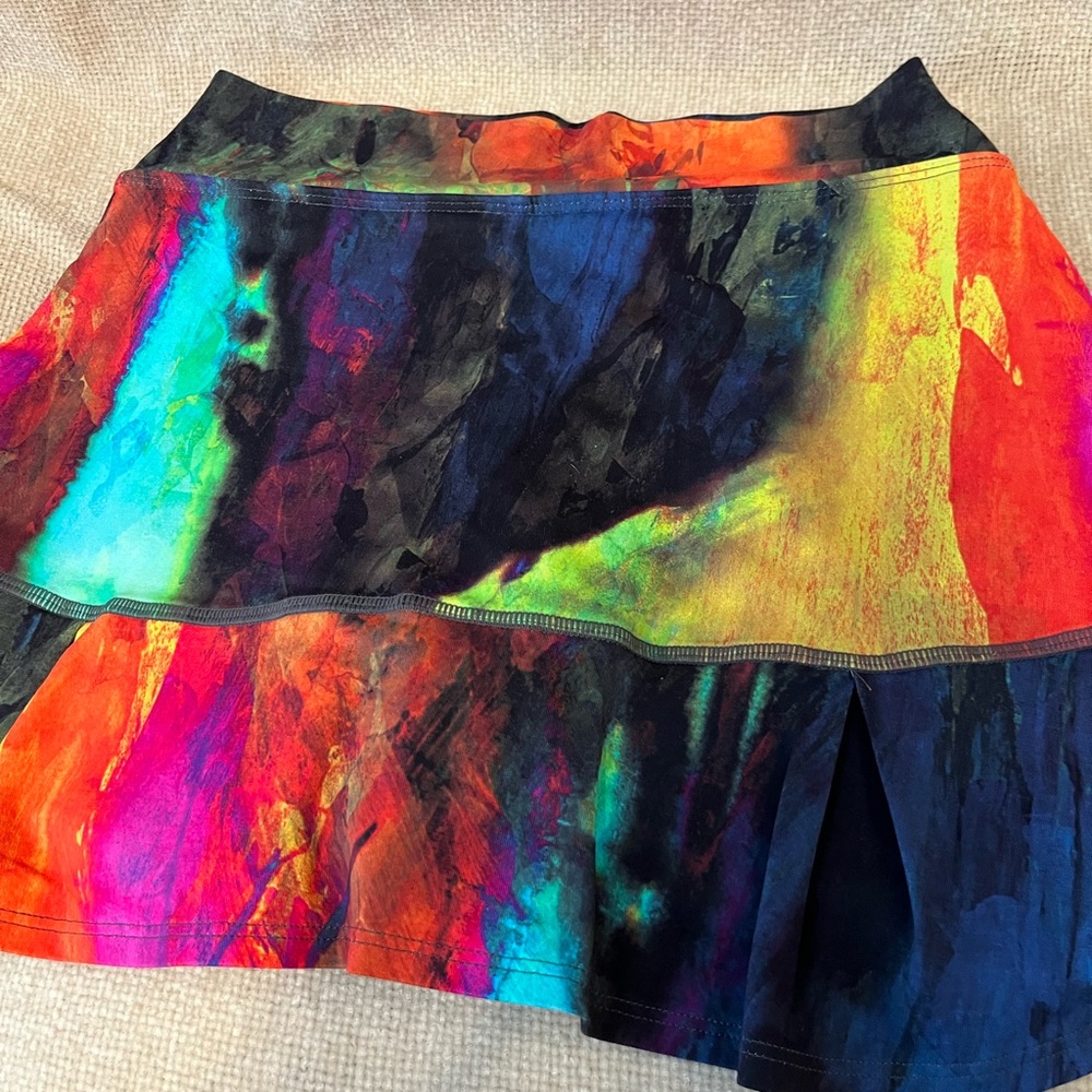 Vibrant Multicolor Ruffle Skort - Picture 7 of 7